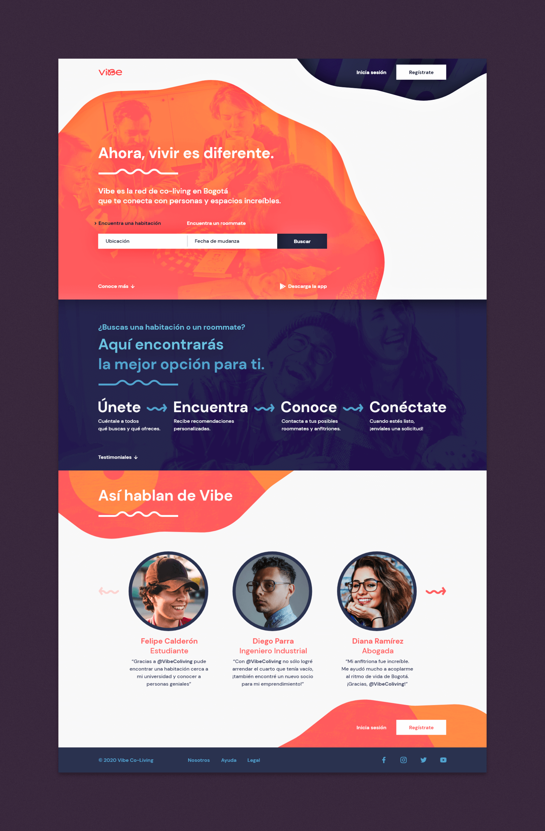 Proposed homepage for Vibe